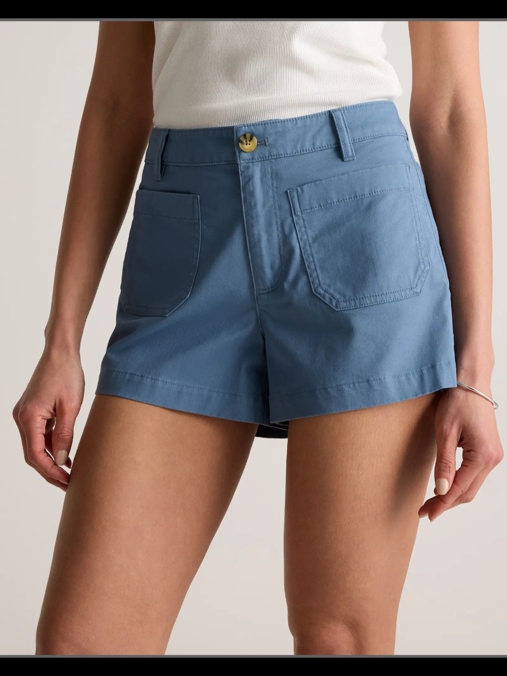 Quince Stretch Cotton Chino Patch Pocket Shorts